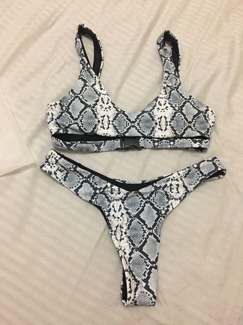 Zaful snakeskin bikini clearance