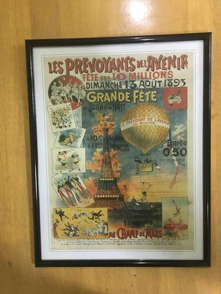 French Poster in Frame