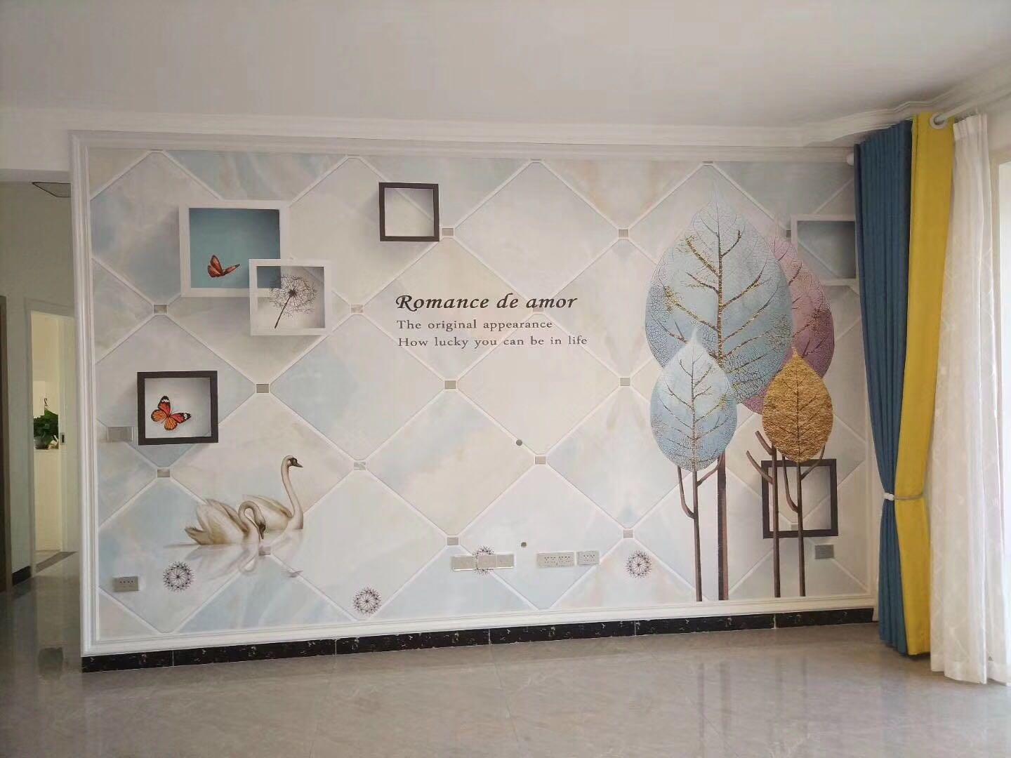 3d Mural Wallpaper Install Wallpaper Sticker Install Service