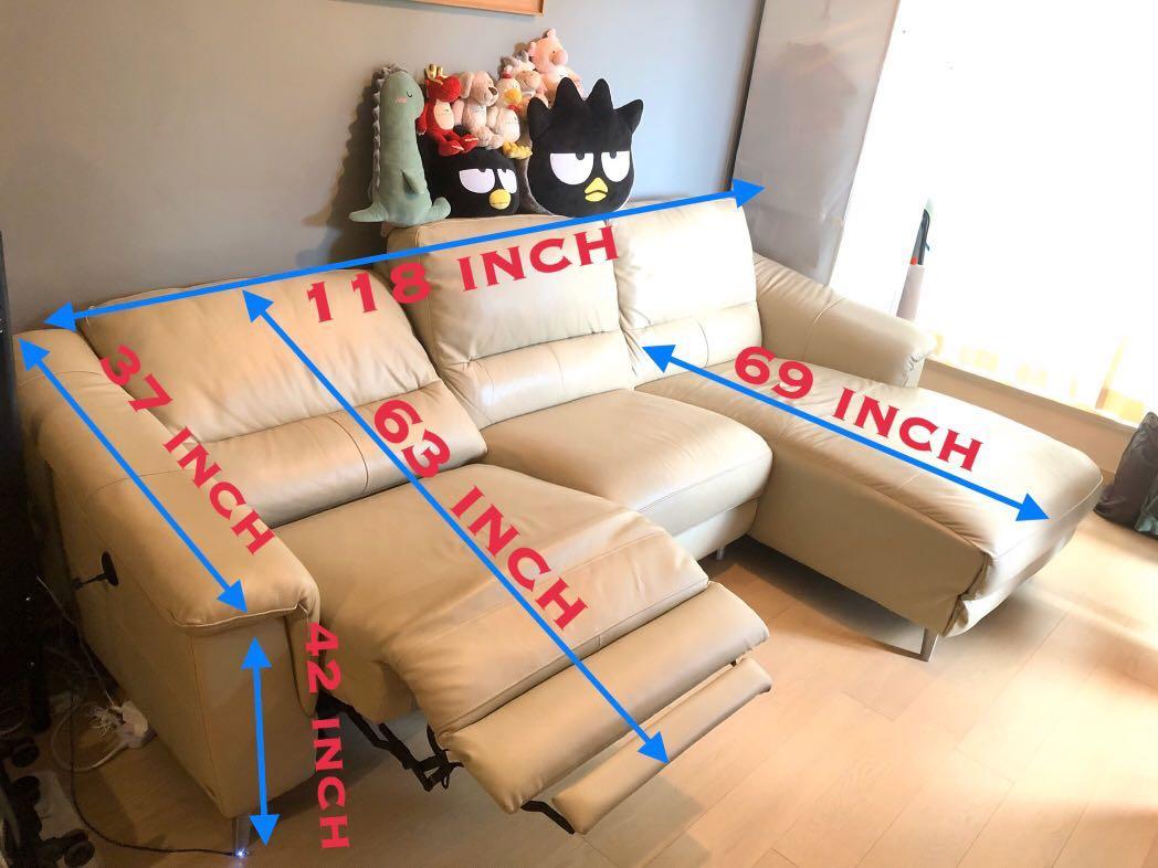 名華軒芝華仕cheers 三座位真皮電動梳化powered Sofa 降價 傢俬 家居 傢俬 Carousell