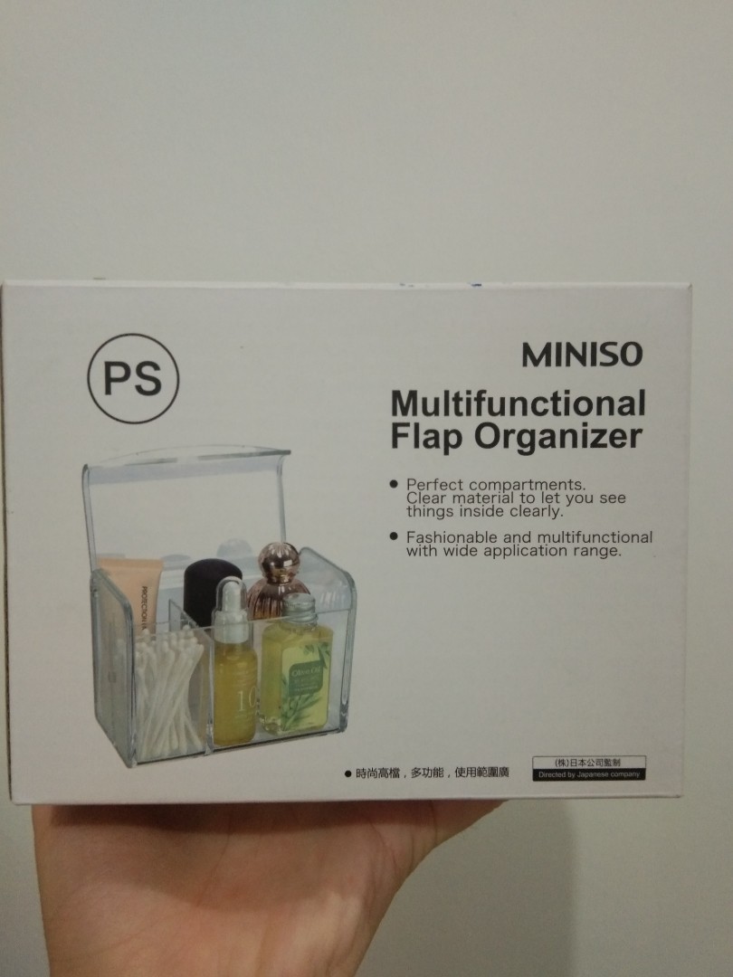 Acrylic Makeup Organizer miniso multifunctional, Kesehatan & Kecantikan