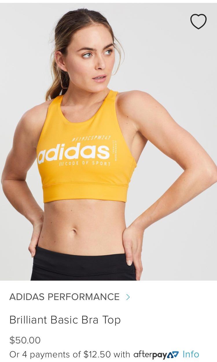 yellow adidas sports bra