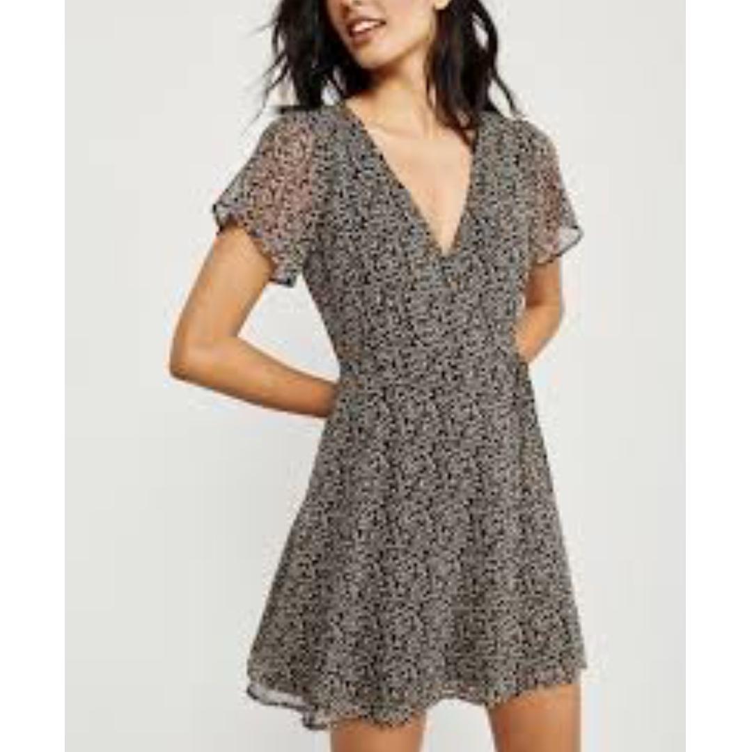 Chiffon wrap dress deals short