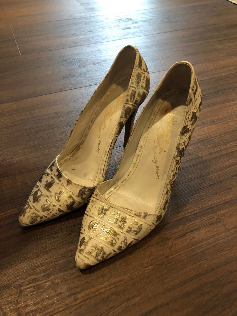 champagne gold heels