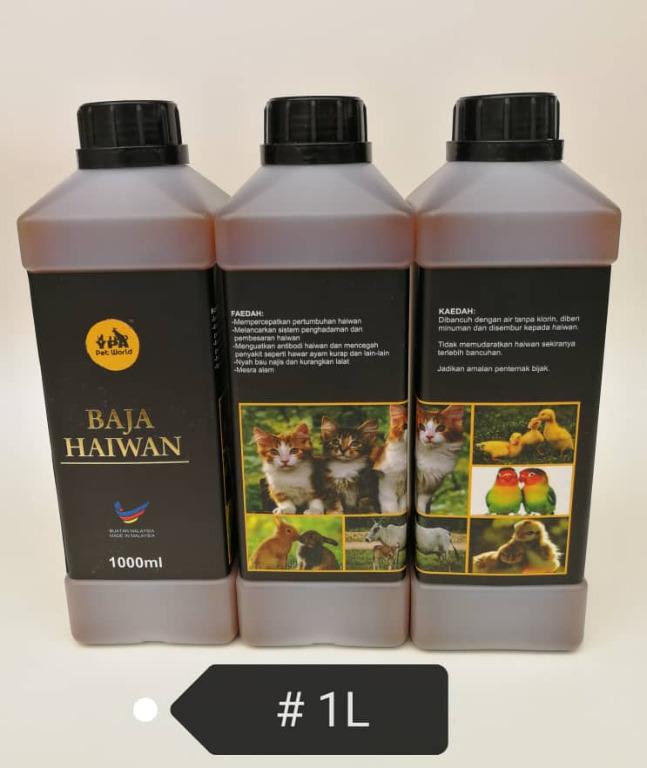Baja Haiwan Vitamins For Pets Cats Rabbits 1litre Pet Supplies Pet Accessories On Carousell