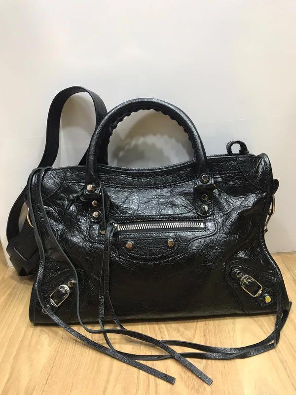 Balenciaga classic shop silver small city