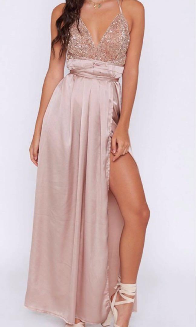 Patrice formal dress champagne 2025