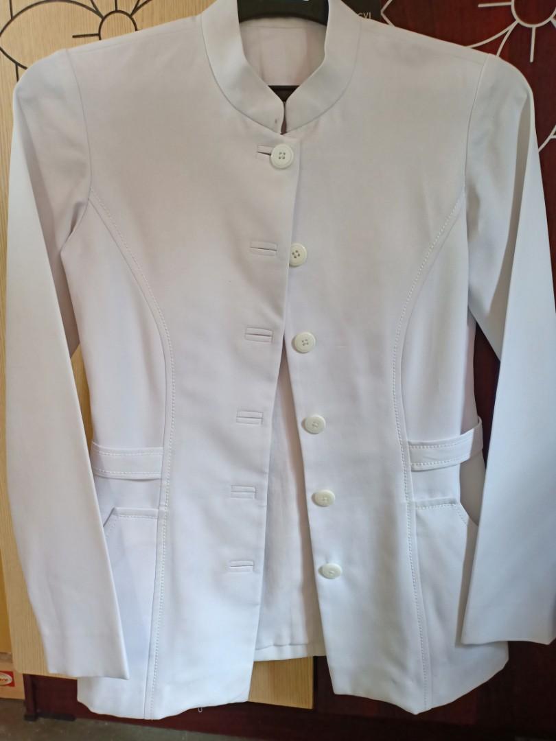 Blazer Putih Baju Putih Kerja Seragam Pns Putih Seragam Perawat Fesyen Wanita Pakaian Wanita Atasan Di Carousell