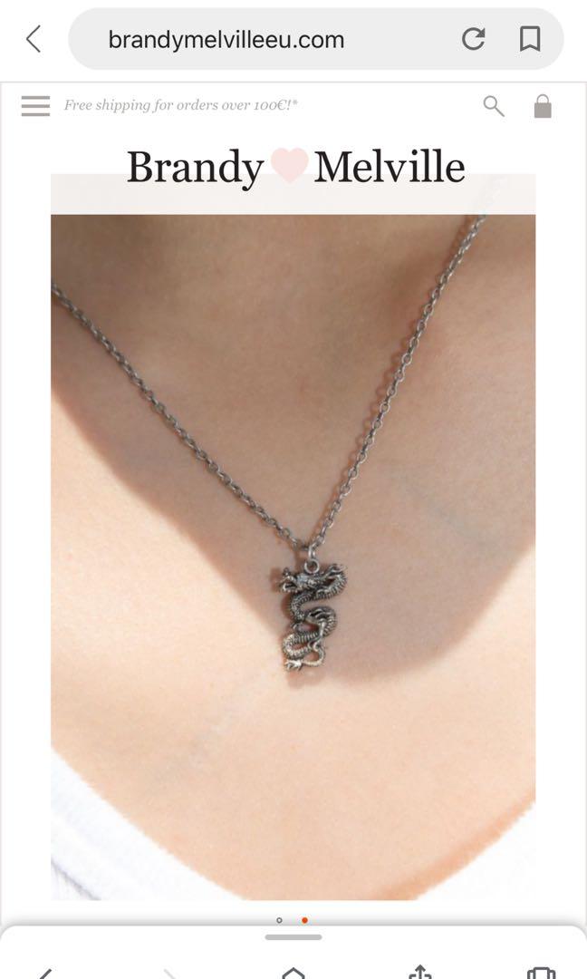 Brandy melville outlet dragon necklace