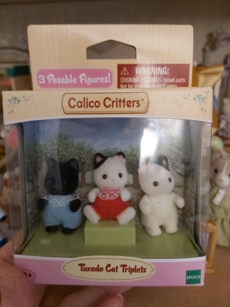 calico critters tuxedo cat triplets