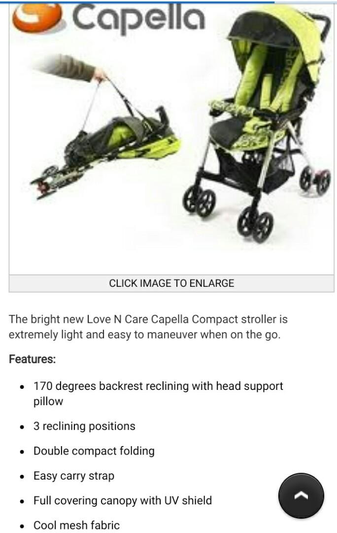 Capella compact stroller 2025