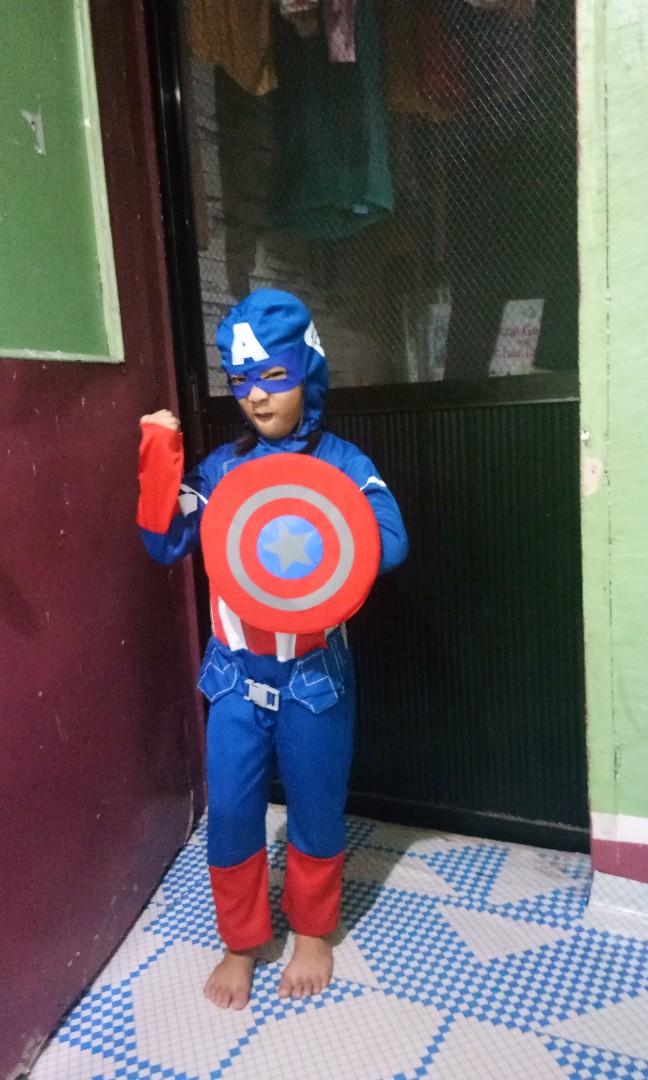 captain america costume for rent (Category: Babies & Kids Fashion) located in Bacoor. Submitted by prelovedbymayf (Listing ID 253209888, Image 1). Description: for rent captain america costume fits to 5 to 8 yrs old.