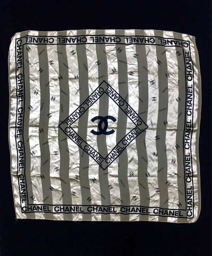 Chanel satin scarf clearance