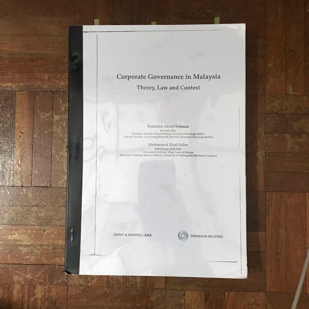 Corporate Governance In Malaysia Theory Law And Context Textbooks On Carousell