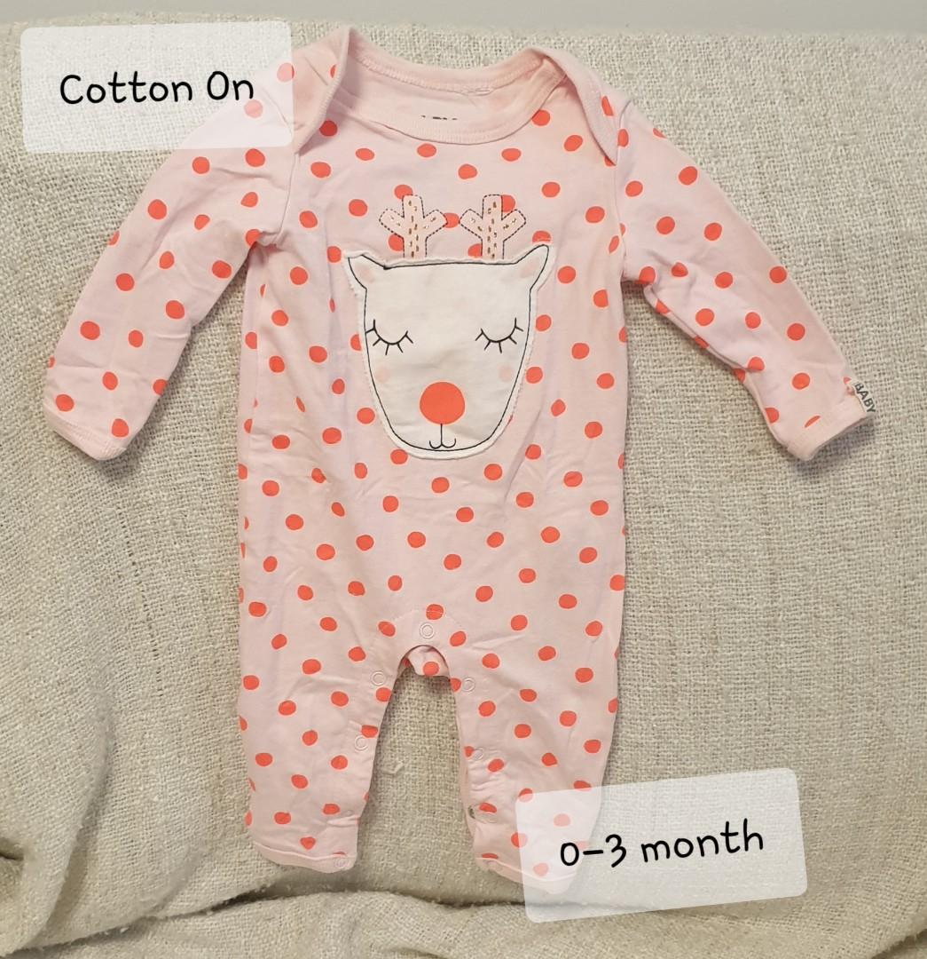 Cotton On Baby Christmas Romper Babies Kids Babies Apparel On Carousell