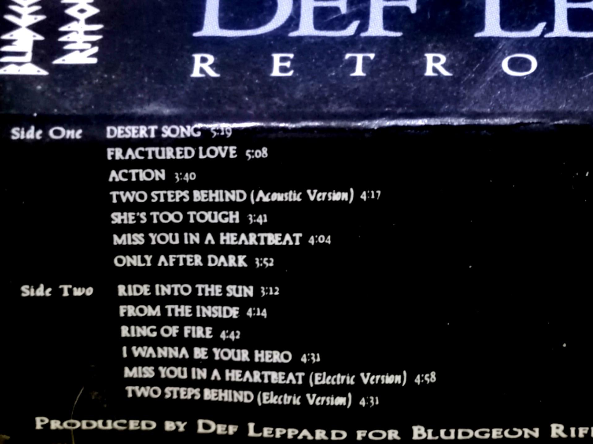 Def Leppard Retro Active Cassette Tape Not Vinyl Vintage Collectibles Vintage Collectibles On Carousell The instrumental mp3 of miss you in a heartbeat (electric version) as made famous by def leppard is not available yet. carousell