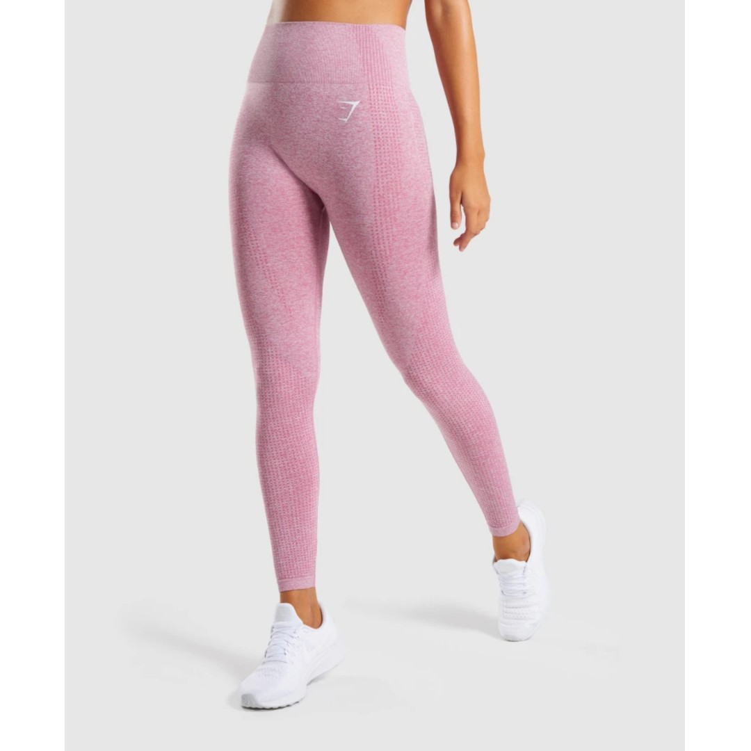 Gymshark Flex leggings - Charcoal Marl / Peach Pink - XS, Women's Fashion,  Activewear on Carousell