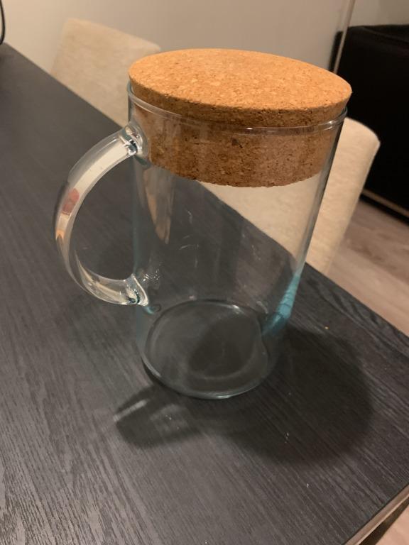 IKEA 365+ Pitcher with lid, clear glass, cork - IKEA