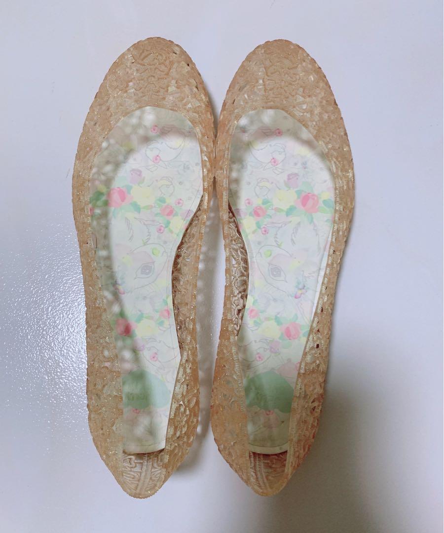 transparent flats shoes