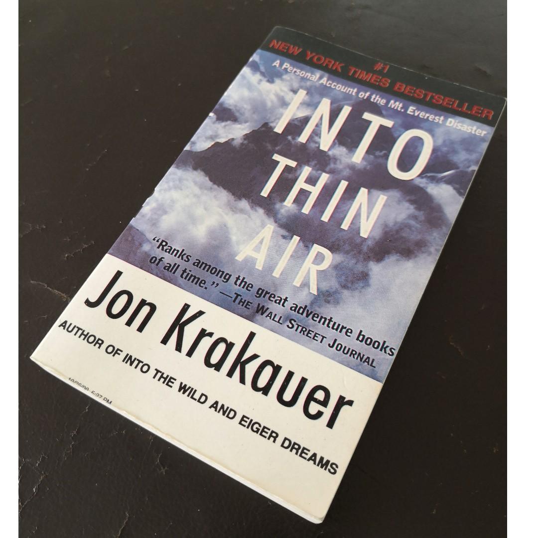 Jon Krakauer Into Thin Air A Personal Account Of The Mount