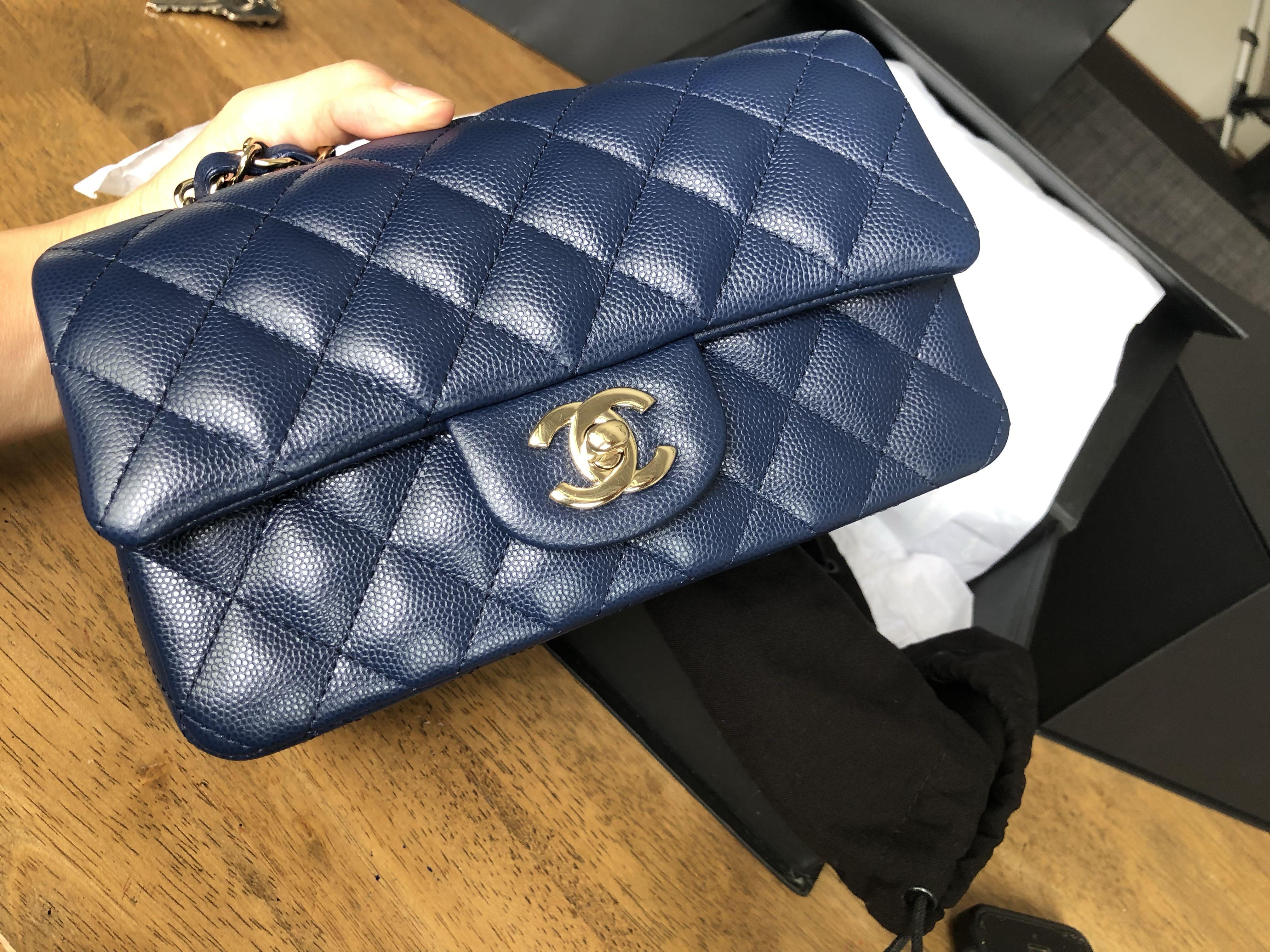 chanel mini blue