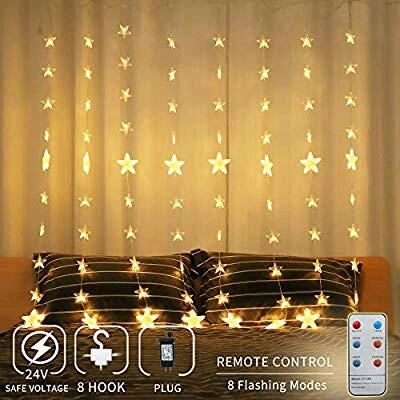 M777 Star Curtain Lights Bedroom Timing Night Lights 144 Led 80