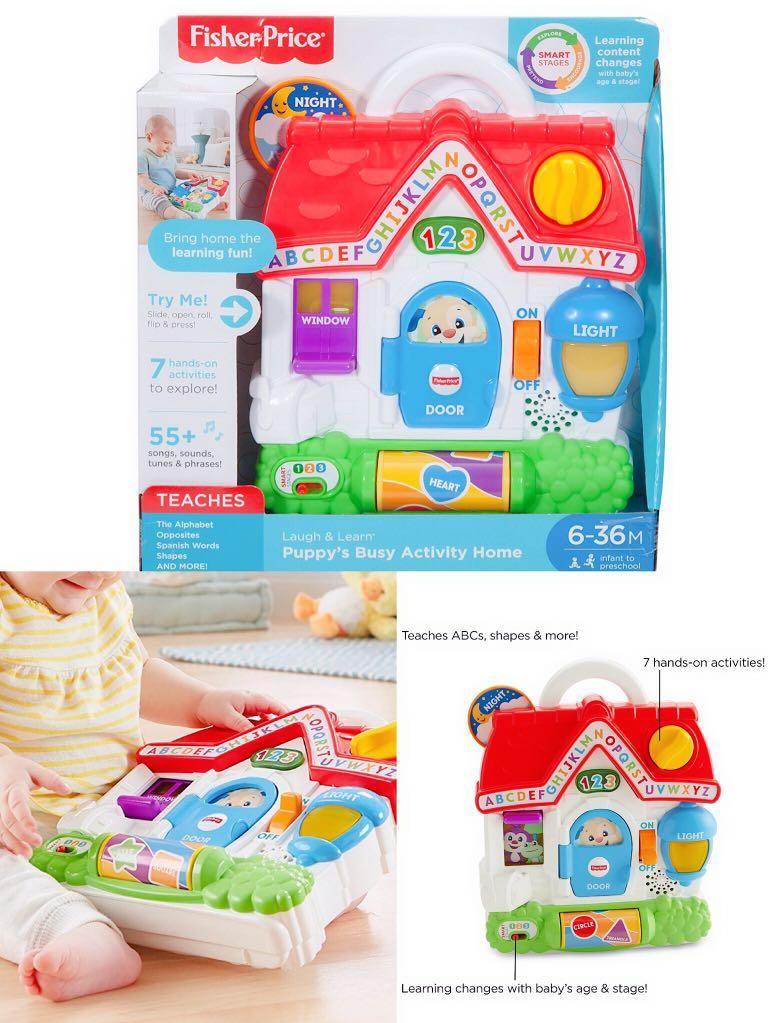 fisher price laugh and learn puppy's busy activity home