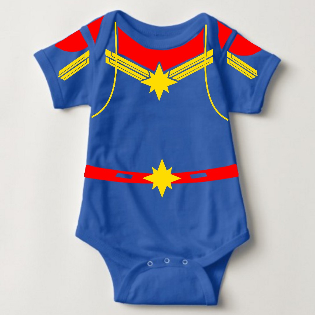 Captain marvel baby onesie top