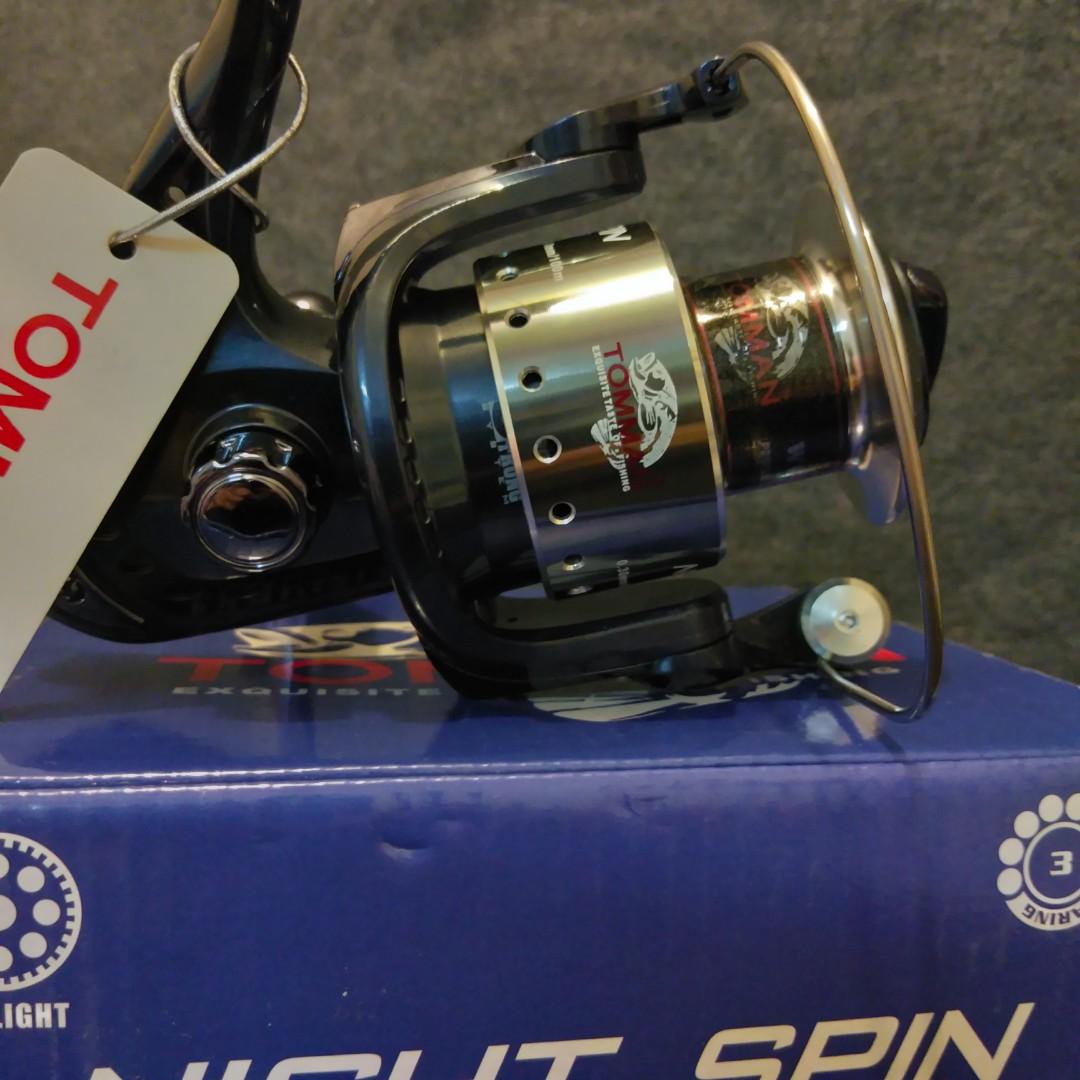 NEW TOMMAN NIGHT SPIN 4000 SPINNING REEL, Sports Equipment, Fishing on  Carousell