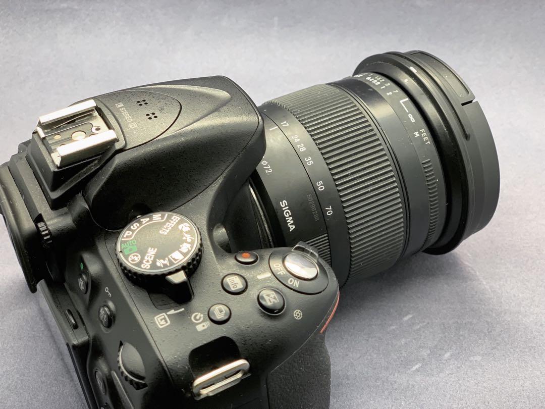 Nikon D5200 + Sigma 17-70, 攝影器材, 鏡頭及裝備- Carousell