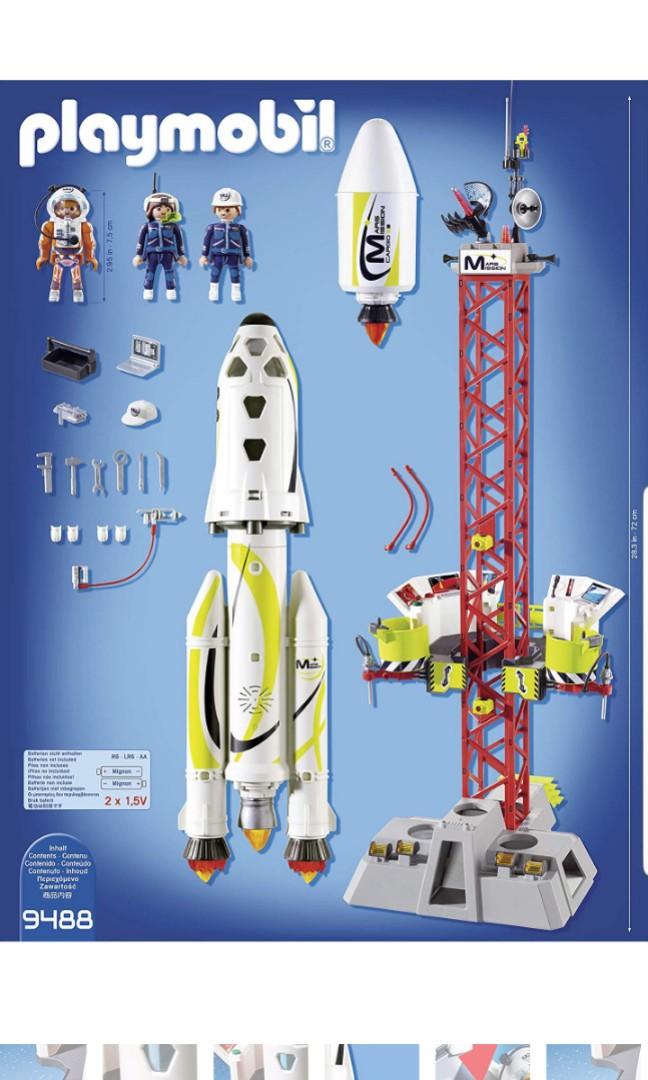 playmobil 9488 space mission rocket with launch site with lights and sound