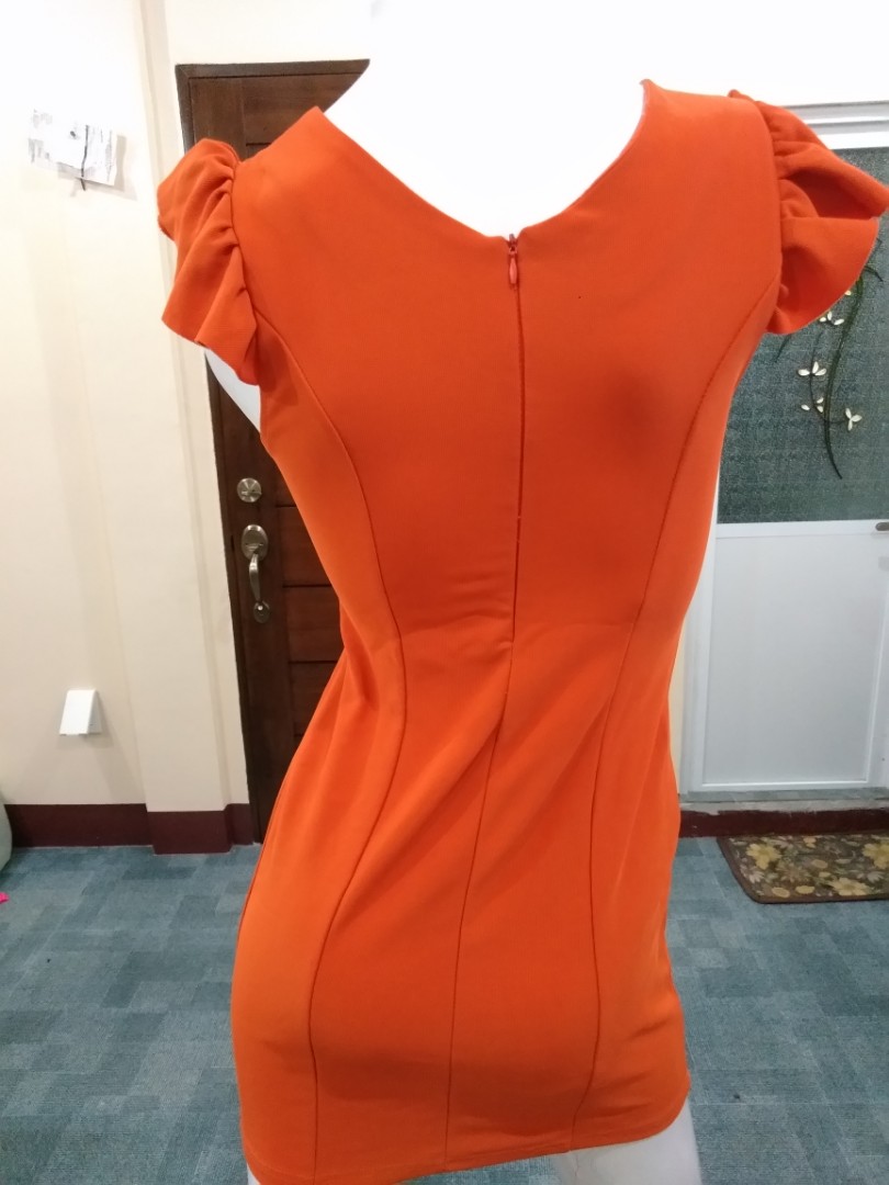 sexy orange dress