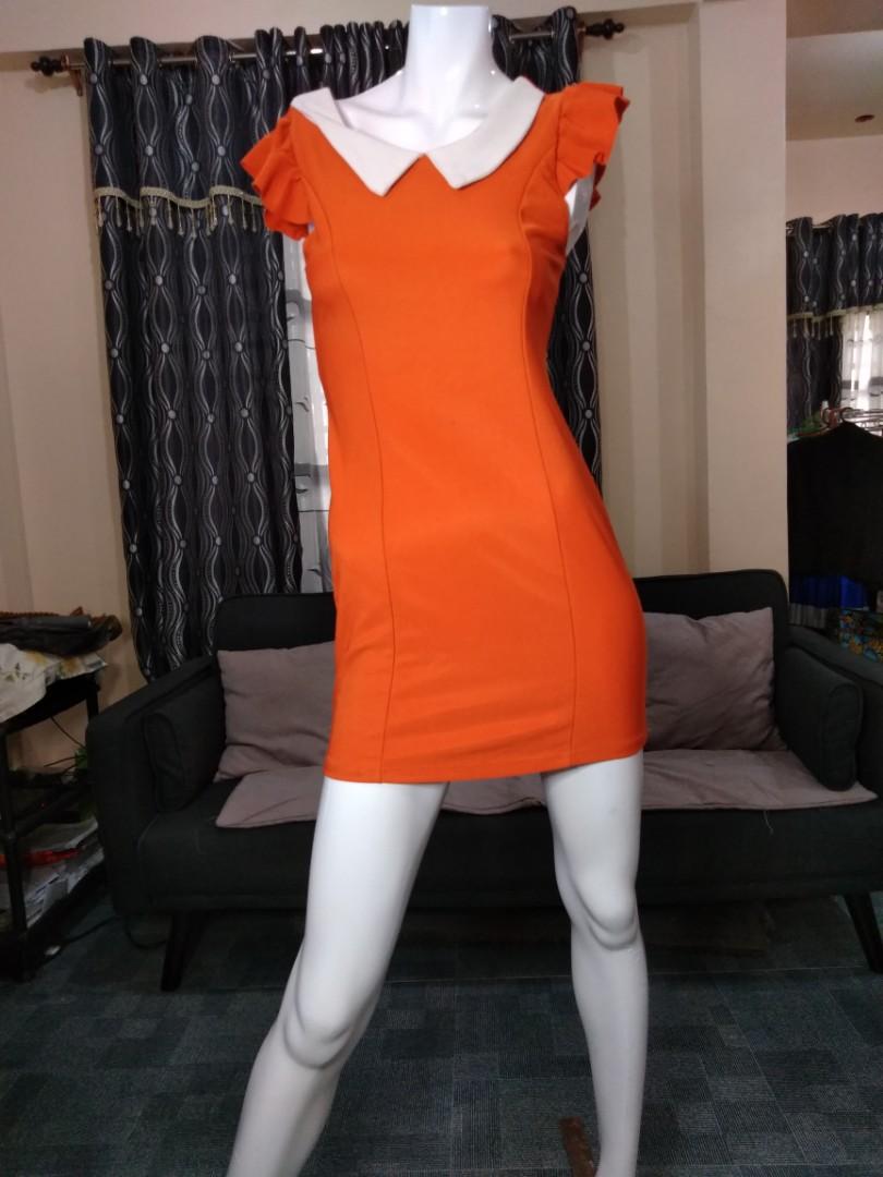 sexy orange dress