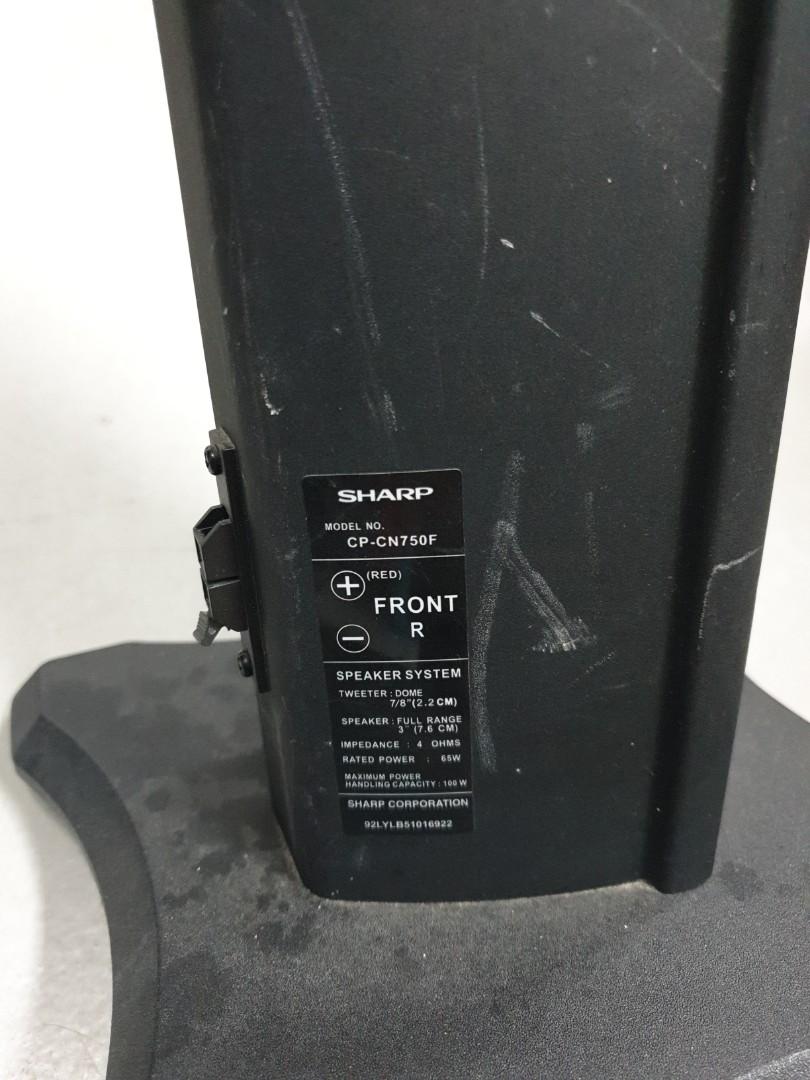 sharp floor speakers