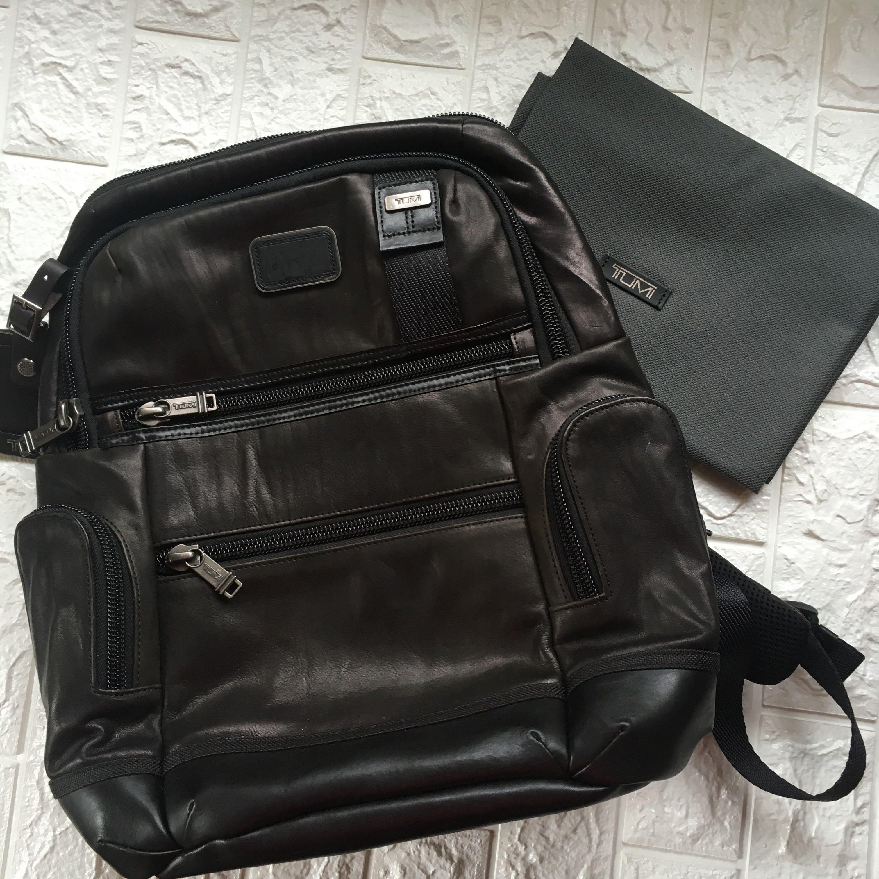 Tumi alpha bravo best sale knox leather backpack