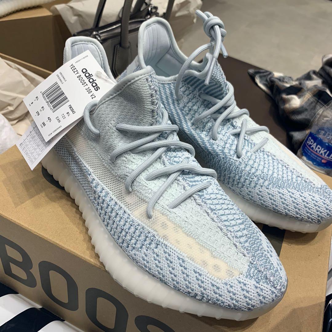 Yeezy 350 V2 CLOUD WHITE US 9 Men s Fashion Footwear Sneakers on Carousell