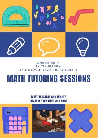 Math TUTORIAL for WEEKENDS