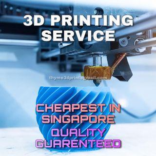 🔥Professional 3D Printing Service  🌟Cheapest in SG 💯1 Day Lead Time 