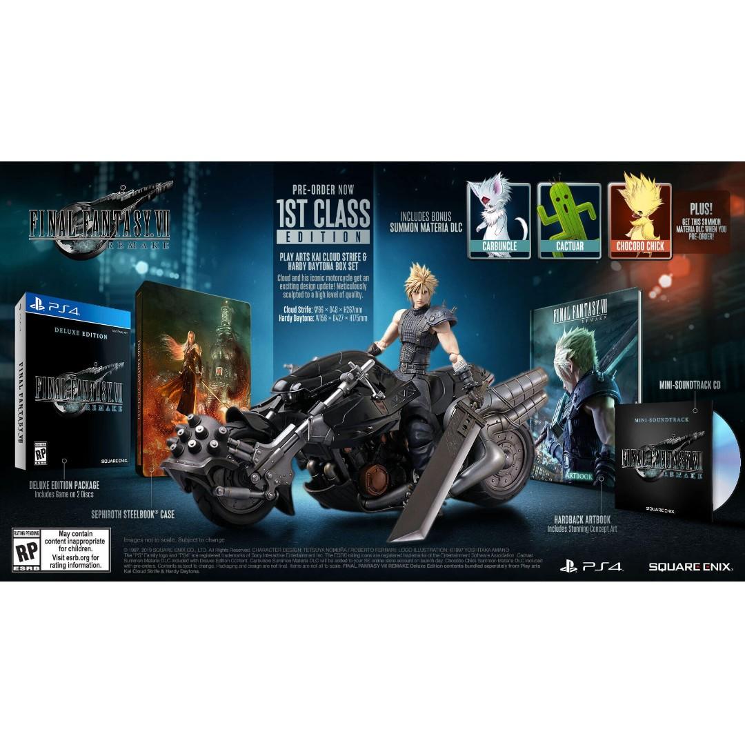 全新絕版) PS4 Final Fantasy 7 VII Remake 1st Class Edition 太空