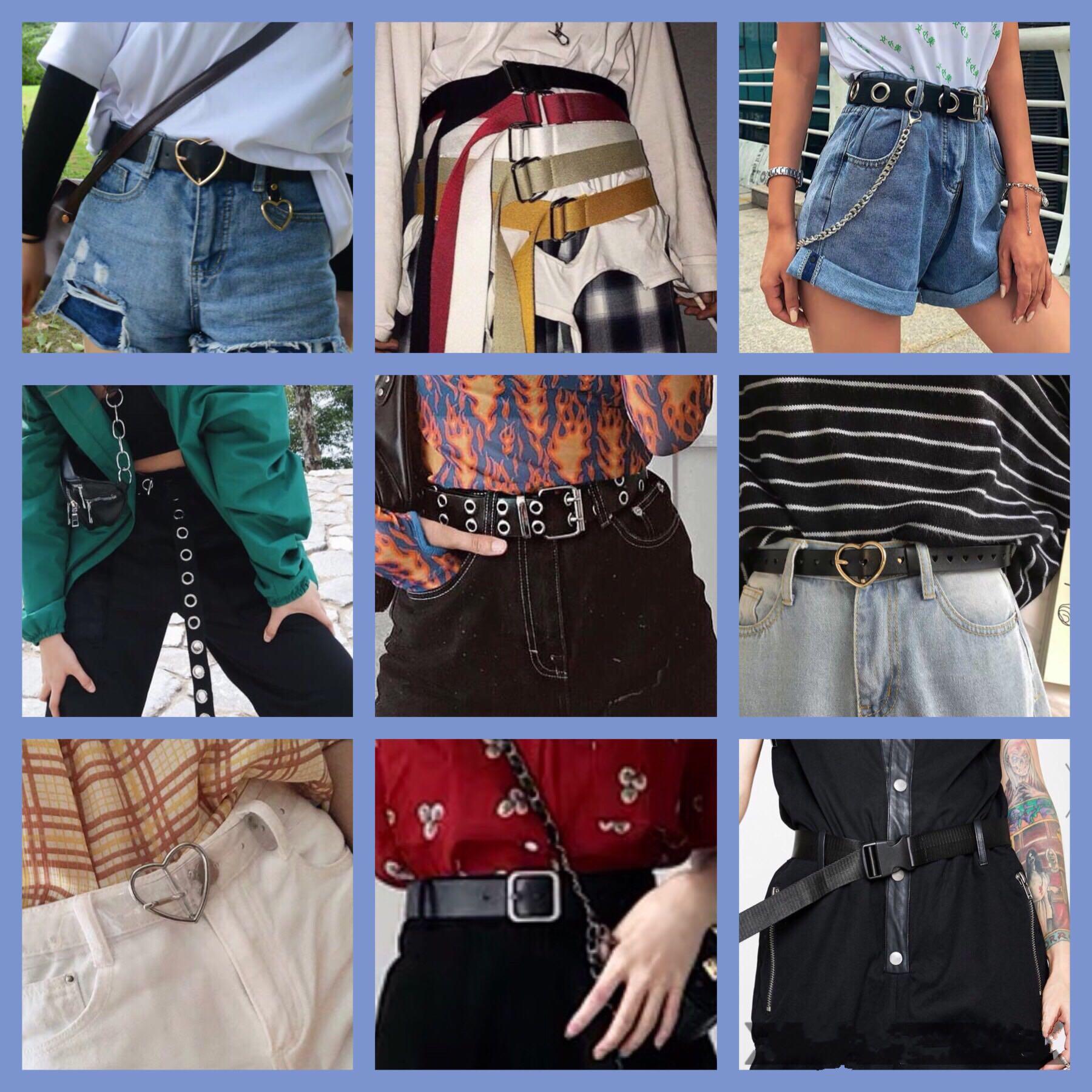 Ulzzang Eyelet Transparent Belt Women S Fashion Accessories