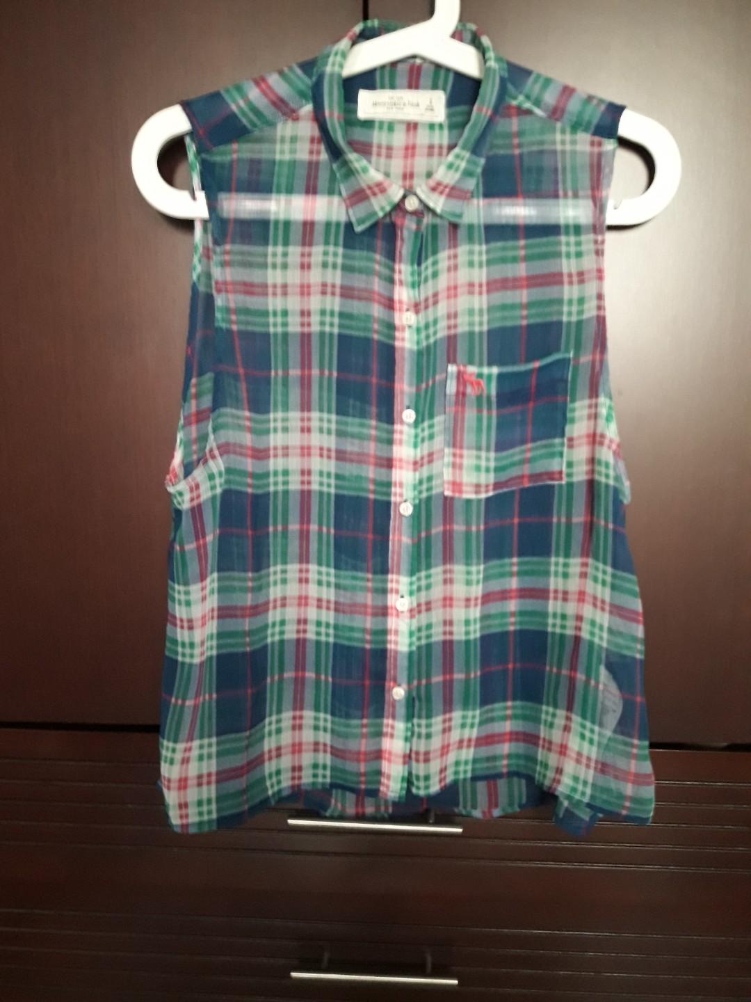 Abercrombie \u0026 Fitch plaid sleeveless 