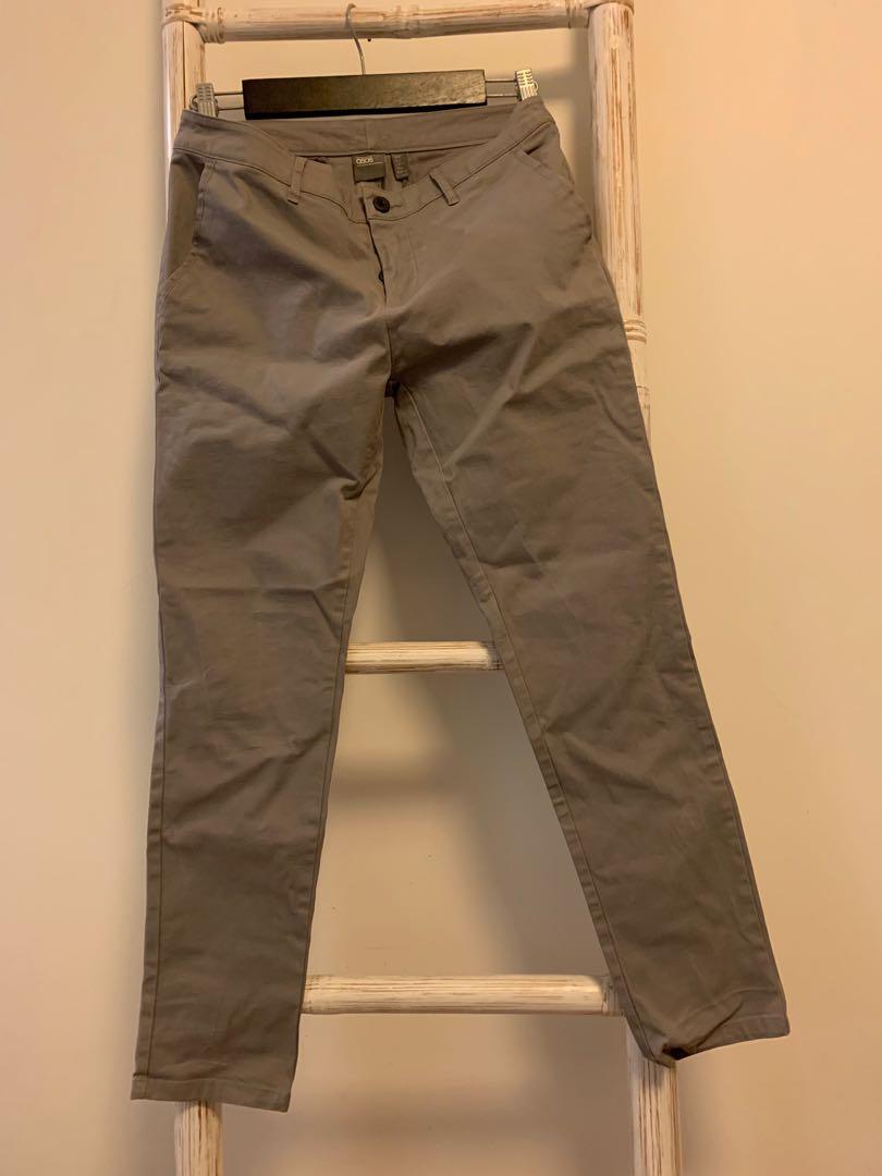super skinny grey chinos