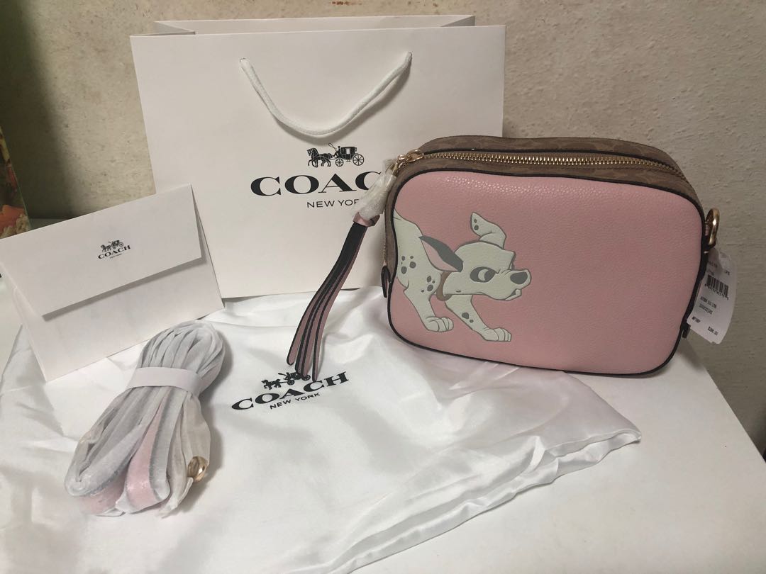 Disney x coach cheap camera bag with dalmatian