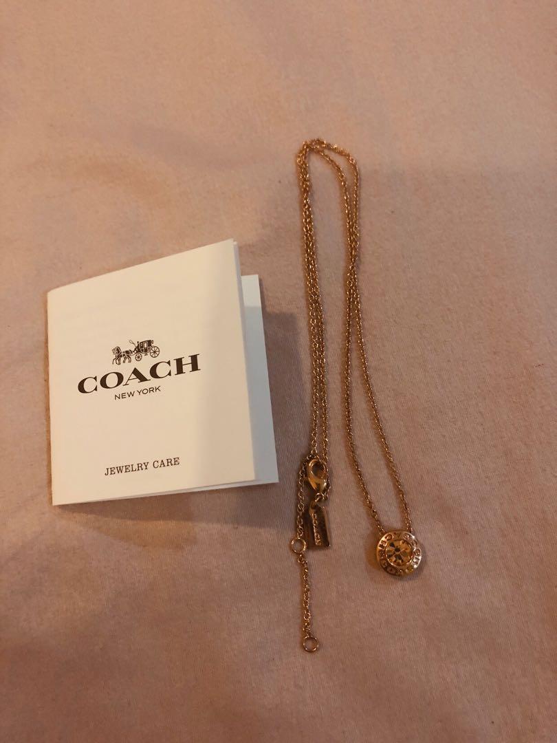 Buy Coach Silver Signature Pave Tea Rose Necklace in Metal for Women in UAE  | Ounass