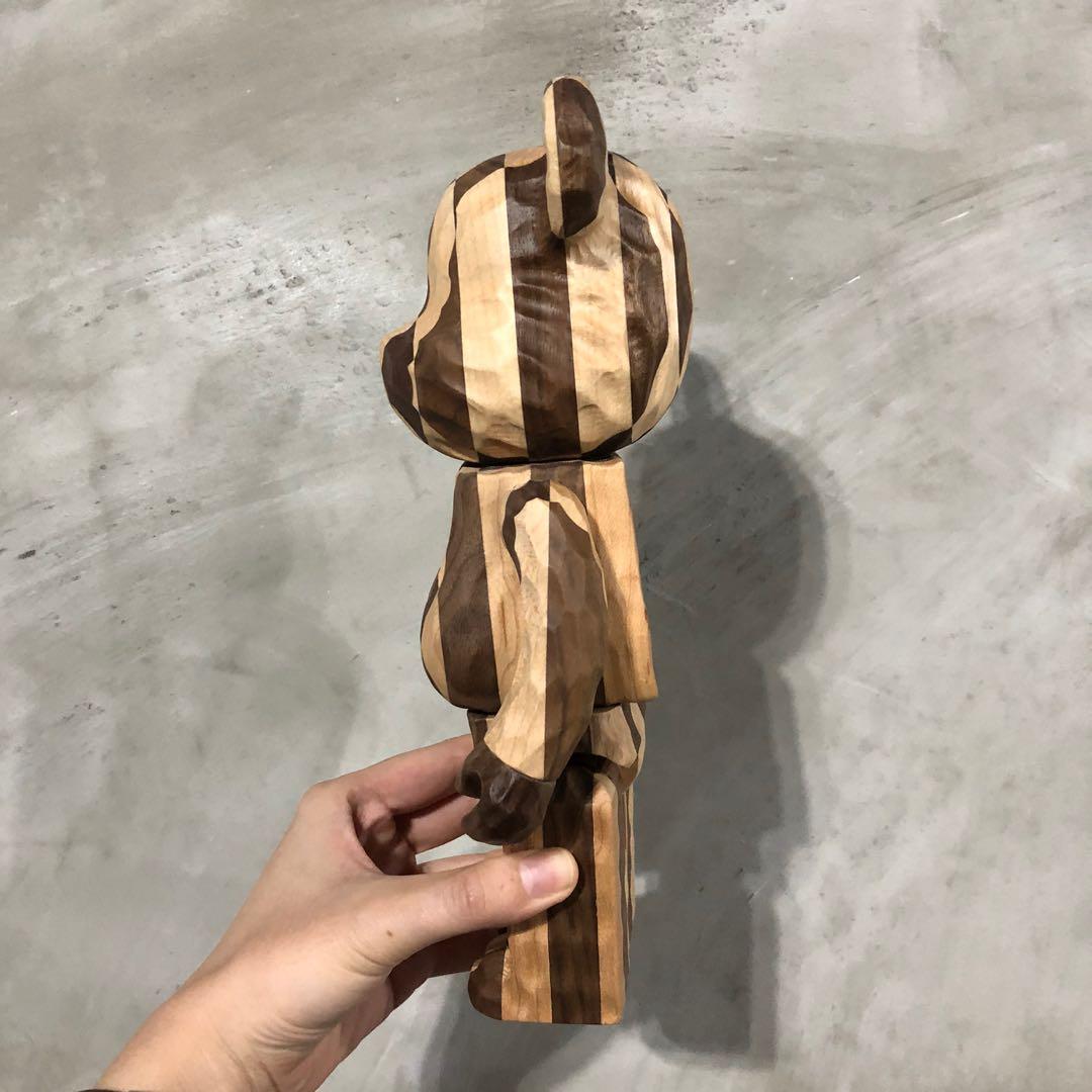 Available Bearbrick Karimoku Fragment 400% Carved Wood Chess