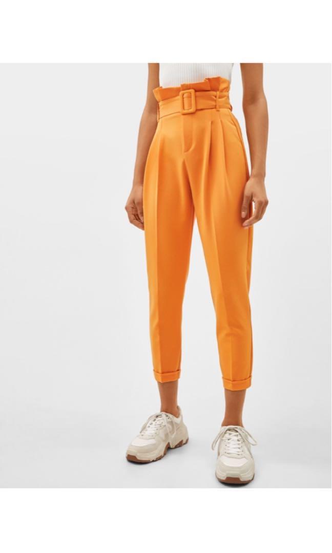 Bershka Paperbag Trousers Fesyen Wanita Pakaian Wanita Bawahan