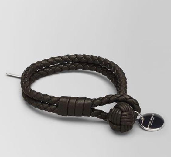 Bottega Veneta Men's Intrecciato Nappa Double Strand Bracelet