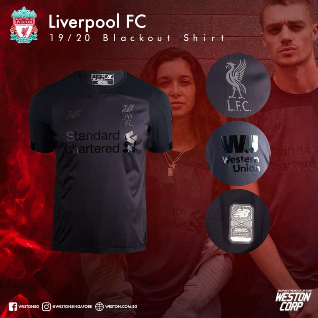 Brand New Authentic Liverpool Blackout Jersey 19 20 Men s Fashion