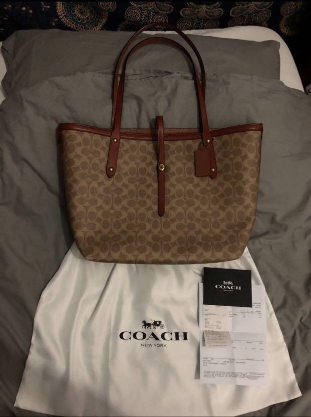 Coach coated canvas signature market tote new arrivals