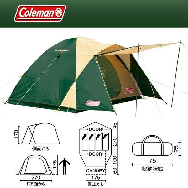Coleman Cross Dome BC270 - 户外露營帳篷(全新), 運動產品, 行山及 